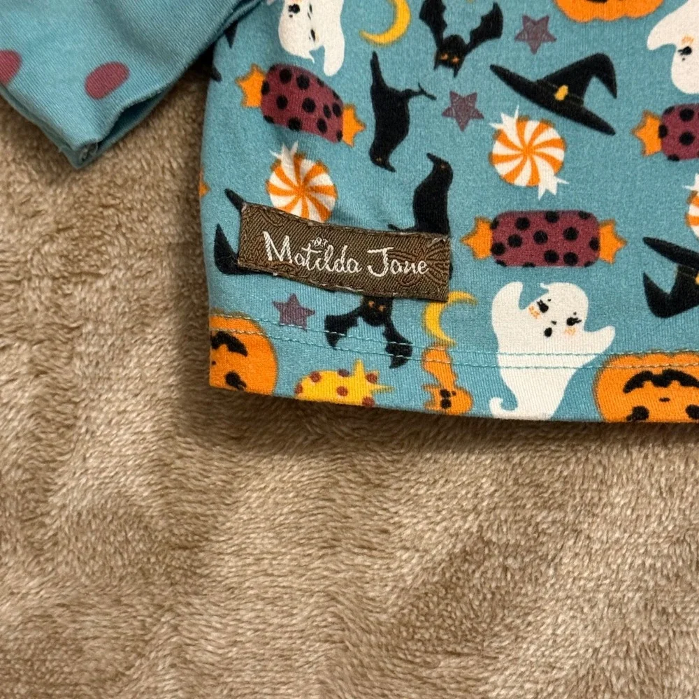 Matilda Jane Kids Moments With You Fright Night Halloween Pajama Set Teal Size 4